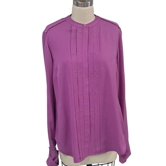 Carlisle bright purple Silk blouse Plus 14 - Picture 1 of 4